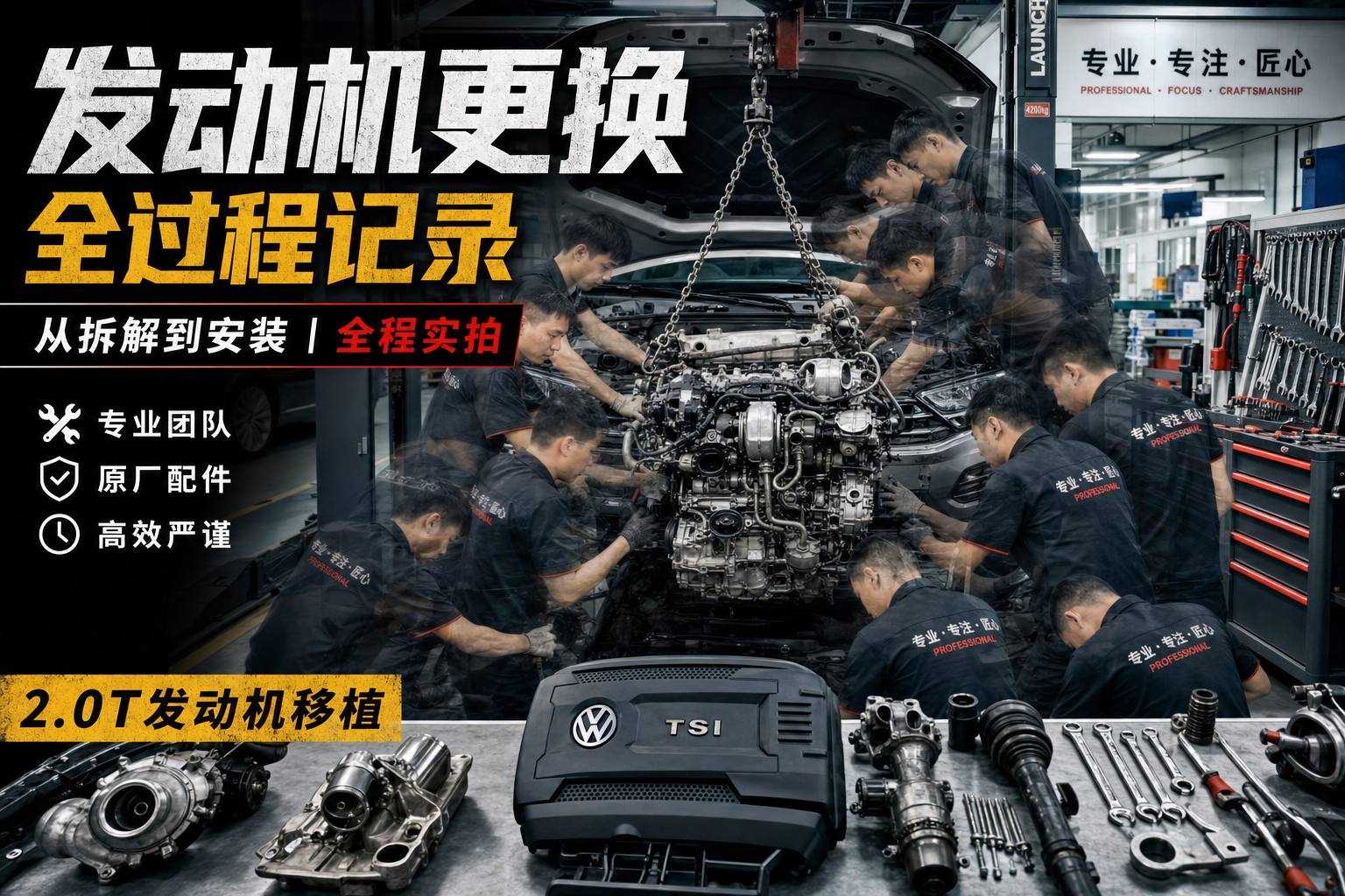 抖荫短视频修车视频教程-发动机大修全过程视频演示